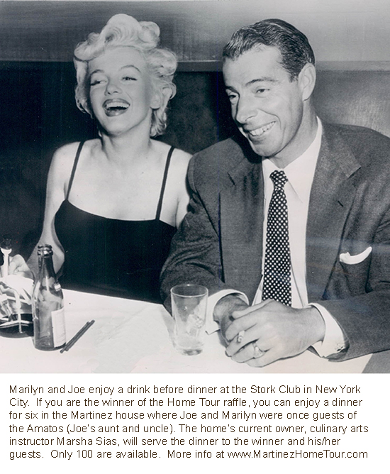 Marilyn Monroe and Joe DiMaggio at the Stork Club in New York City.